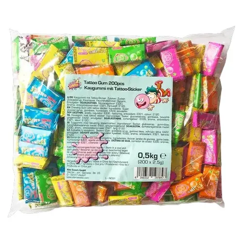 Sweet Flash Tattoo Gum 200 Stück im Beutel