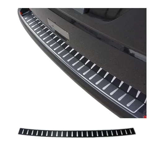 OMAC Ladekantenschutz 7550093CF - Stoßstangenschutz für hinten - Hochwertiger Ladekantenschutz aus Edelstahl, 1350mm lang und 170mm breit, idealer Schutz für Ihren Kofferraum. Einfach aufklebbar und in elegantem Chrom-Design.