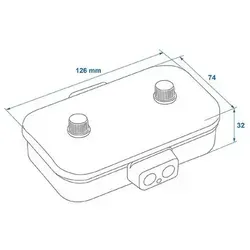 Verteilerdose 10-polig, spritzwassergeschützt – Klemmdose für Pkw, Lkw, Wohnmobile, Traktoren & Anhänger, Kabelanschlussbox aus robustem Kuns 2 x