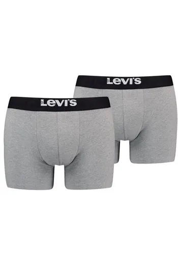 Levi's® Boxershorts LEVIS MEN SLD BASC BOXER BRIEF ORG CO 2P (Packung, 2er Pack) mit breitem Logobund