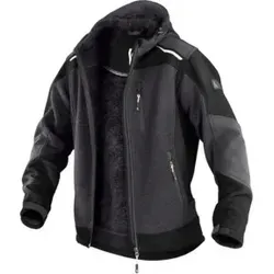 Kübler Wetter-Dress Strickjacke 1741 - Dunkelgrau/Schwarz, Größe 3XL - Arbeitsjacke mit cleveren Taschenlösungen, ideal für Handwerker: 1 Brusttasche mit Reißverschluss, 2 Innentaschen und spezielle Reflexpaspeln für Sichtbarkeit.