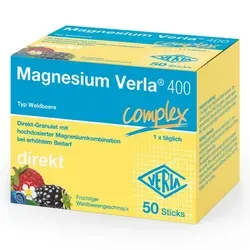Magnesium Verla 400 Waldbeere Direkt-Granulat 50 ST
