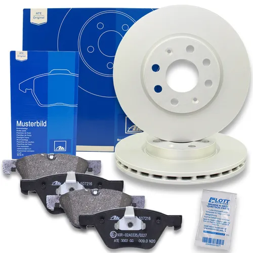 2x ATE Bremsscheiben Ø348mm + Beläge vorne passend für BMW 5 Touring (F11 F10)