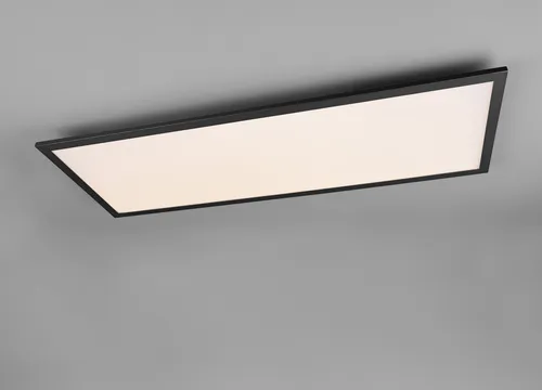 Trio R62328032 LED-Deckenleuchte Alpha 1x34w - Moderne Deckenleuchte in mattschwarz, 4200lm Helligkeit und 3000K warmweißem Licht schaffen eine gemütliche Atmosphäre. Ideal für Flur oder Arbeitszimmer, mit integrierter LED-Quelle für Energieeinsparung.
