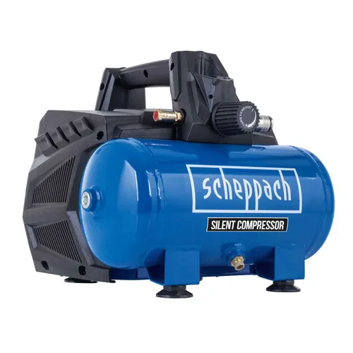 Scheppach Kompressor HC06Si 10bar | Leiser 6L Flüsterkompressor für vielseitige Anwendungen