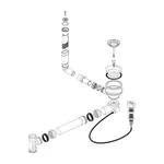 BLANCO Ablaufgarnitur 1x3,5 mit Ablauffernbedienung - Wasserhahnventileinsätze mit praktischer Ablauffernbedienung für komfortables Handling und optimale Funktionalität