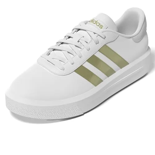 adidas Damen Court Platform Shoes Schuhe, Cloud White/Gold met/Orbit Grey, 38 2/3 EU
