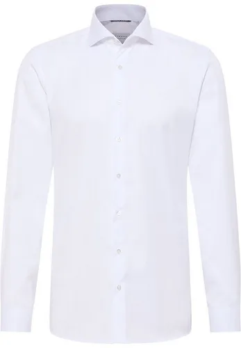 Eterna Langarmhemd Slim Fit Haifisch Weiß 40 - Business- & Abendmode für Herren, modisches bügelfreies Hemd aus 100% Baumwolle in Slim Fit mit stilvollem Haifischkragen für einen eleganten Auftritt.