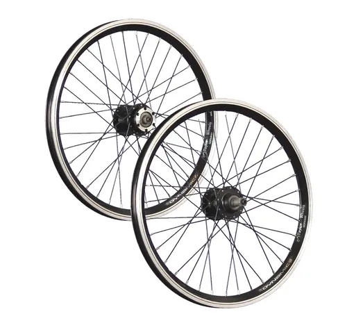 Laufrad 20 Zoll Set mit Hohlkammerfelge - Laufräder für vielseitige Fahrradtypen, leichtes Aluminium-Design und ideale Disc-Bremse für hohe Sicherheit und Leistung.