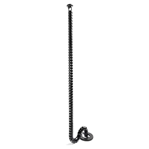 boho office® Kabelführung Slim Line 2.0, Kabelmanagement in schwarz matt - Die Slim Line 2.0 Kabelführung sorgt für Ordnung und höchsten Knickschutz Ihrer Kabel. Sie ist flexibel, kürzbar und überzeugt durch eine einfache Montage. Ideal für einen aufgeräumten Arbeitsplatz.