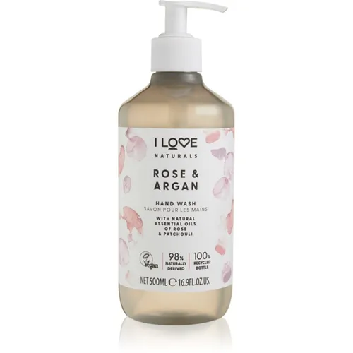 I Love Naturals Rose & Argan flüssige Seife für die Hände 500 ml