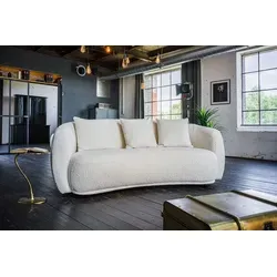 KAWOLA Sofa RADA 3-Sitzer Stoff cremeweiß in weiß von KAWOLA