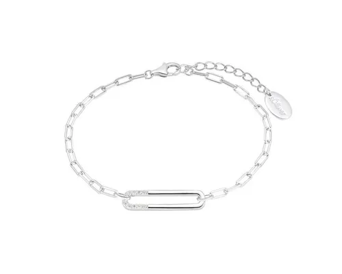 s.Oliver Armband 2034855 - Elegantes Damenarmband aus 925 Sterling Silber - Armbänder aus 925 Sterling Silber, mit schimmernden Zirkonia-Steinen und Verlängerungskettchen für individuellen Tragekomfort. Perfekt als Geschenk in eleganter s.Oliver Box.