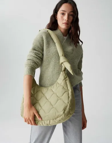 OPUS Umhängetasche APADDIE mit Knotendetail - Stylische Umhängetasche für den Casual-Look, aus 100% Polyester mit elegantem Steppmuster und praktischem Schultergurt. Ideal für jeden Tag!