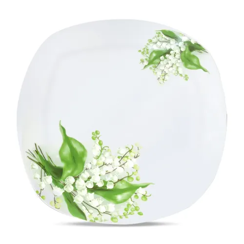 Teller-3er-Set - Maiglöckchen, Ø 26 cm Keramik Geschirr Servierteller Platte