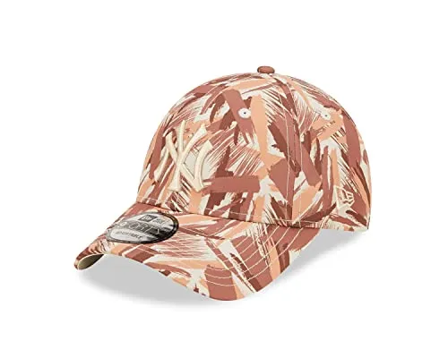 New Era 9Forty Strapback Cap PAINTED New York Yankees - Unisex Baseballcap in Beige, ideal für den Sommer, mit strapazierfähigem 100% Polyester und sportlichem Design für jeden Freizeitlook.