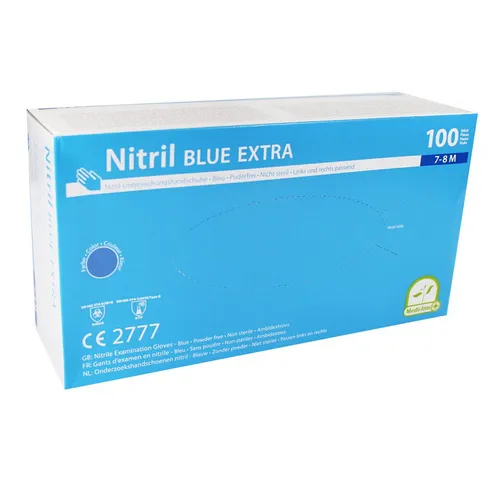 Medi-Inn Nitril-Handschuhe Nitril blue extra Einmalhandschuhe puderfrei AQL: 1.5