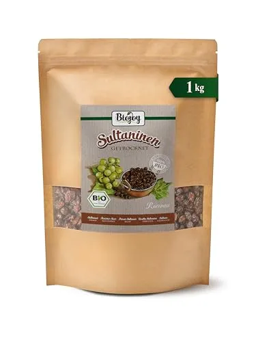 Biojoy BIO-Sultaninen (1 kg), getrocknet und ungeschwefelt von Biojoy