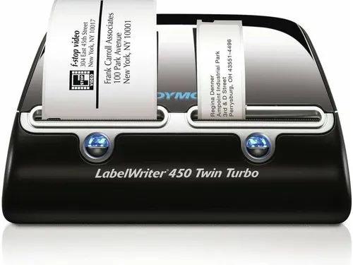 Dymo Etikettendrucker Labelwriter LW 450TwinTurbo - 56mm Thermodirekt, druckt bis zu 71 Etiketten pro Minute, ideal für effizientes Etikettieren