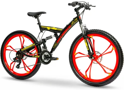 Mountainbike 26 Zoll Herren Damen MTB 21-Gang Shimano Schaltung, Scheibenbremsen