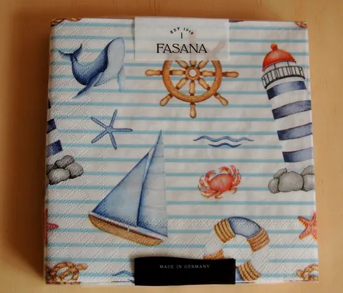 Servietten AHOI maritim 1 Packung OVP Motivservietten Segelboot Leuchtturm Wa 20