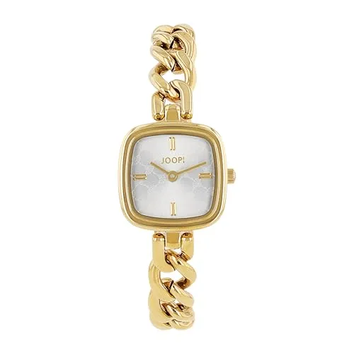 JOOP! Chronograph 2038610 - Elegante Armbanduhr - Armbanduhren aus Edelstahl im rechteckigen Design, gravierbar mit Citizen Miyota Quarzuhrwerk und spritzwassergeschützt bis 3 bar – ideal für stilbewusste Träger.