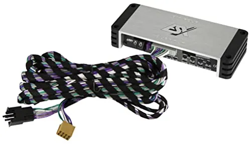 ESX QM-FOUR-PP Mini 4-Kanal Verstärker - Car-HiFi-Endstufen mit 360 Watt RMS Leistung, perfekt für Werksanlagen mit Plug & Play Installation und ultrakompakten Abmessungen.