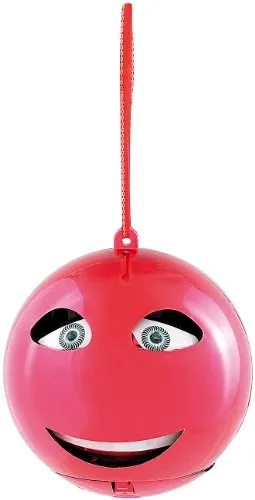 infactory Singende Weihnachtskugel: Singende Weihnachtsbaumkugel in Rot, Batteriebetrieb, Ø 10 cm (Christbaumkugel, Kugel, Weihnachtsmuffel)