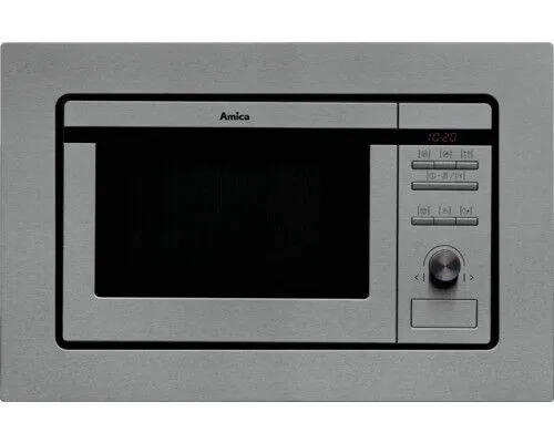 Amica EMW 13180 E Einbau Mikrowelle 59,4 x 31,8 x 31,3 cm - Mikrowelle im eleganten Silberdesign, ideal für platzsparende Einbauten in Ihrer Küche.