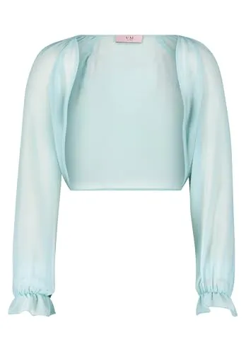 Vera Mont Damen Bolero-Jacke mit gekräuseltem Ausschnitt 36, Summer Mint