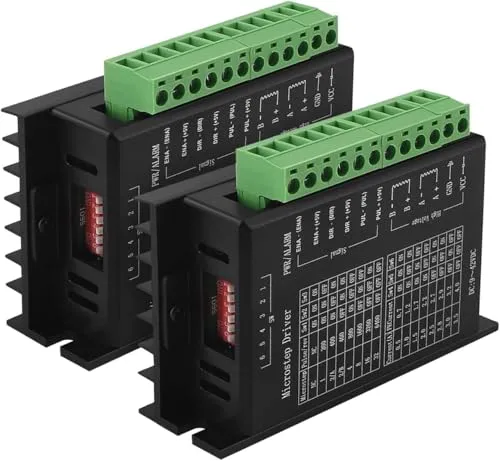 Tofelf 2 Stück Schrittmotortreiber, verbesserte Version TB6600 Schrittmotortreiber, 4 A, 9–42 V, 32 Unterteilungen für Nema 17/23 Schrittmotor, einachsige Hybrid-CNC-Steuerung für CNC/42 57 86.