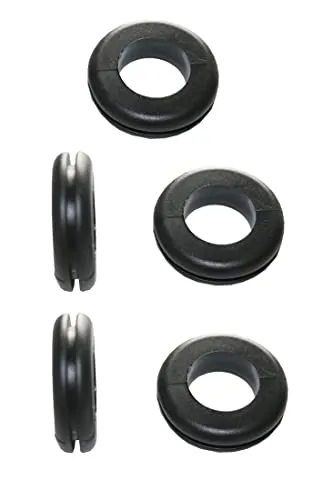 B2Q Durchgangstüllen Kabeldurchführung Kabeldurchlass 6mm schwarz 5 Stück (0154)