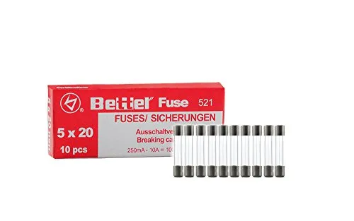 Sicherung 2,5A flink 5x20mm 250V TYP 521 10er Päckchen Feinsicherung Glassicherung G-Sicherung