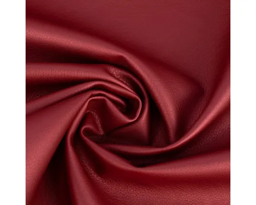 SCHÖNER LEBEN. Stoff Kunstleder Polsterkunstleder Kreativleder Metallic Glanz rot 1,4m, abwaschbar