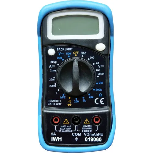 IWH 019060 Digitaler Multimeter | Vielseitiges Messgerät für Spannungen, Widerstände und mehr