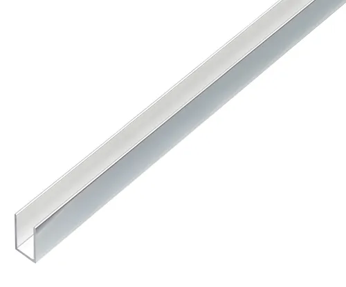 Alberts 499341 U-Profil | Aluminium, chromdesign | 3er Set - Metall- & Legierung-Platten, langlebiges Aluminium im eleganten Chromdesign für vielseitige Anwendungen und optimale Stabilität.