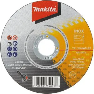 Makita Trennscheibe D-65969-12, Inox, 125 x 1,0mm, für Edelstahl und Stahl, 12 Stück