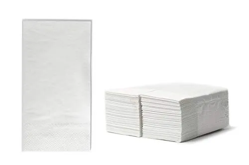 Zelltuchservietten Tissue / 2000Stk. (8x250) / 2-lagig / 33x33 cm/hochweiss / 1/8 Falz (Buchfalz)