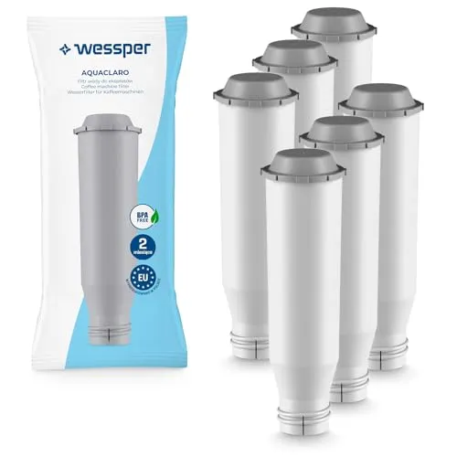Wasserfilter kompatibel mit Krups F088 F 088, passt viele Modelle von Krups, Siemens, Bosch, AEG, Tefal, Neff, Gaggenau (6er Pack)
