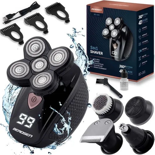 Berdsen Bd-265 Elektrorasierer Schwarz – 5-in-1 Pflegegerät