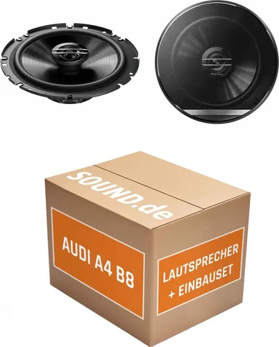 JUST SOUND Einbauset für Audi A4 B8 mit Pioneer TS-G1720F Lautsprechern