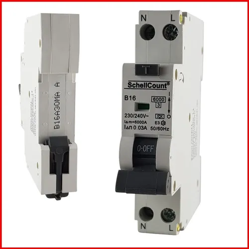 RCBO B16A 30mA 6kA 1TE Fehlerstromschutzschalter