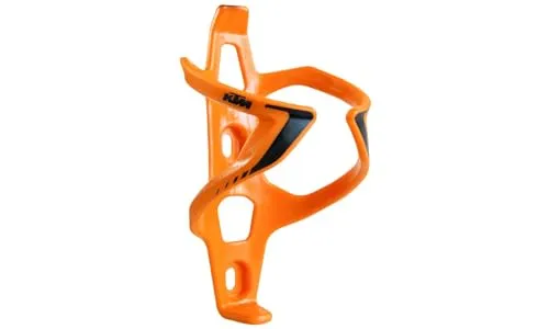 KTM Fahrrad Flaschenhalter - Wing II- Trinkflaschenhalter, Getränkehalter, Halter, Fahrradflaschenkäfig, Wasserflaschenhalter, vordere Entnahme, Leicht, 3 Farben zur Auswahl, Farbe:Orange/Schwarz