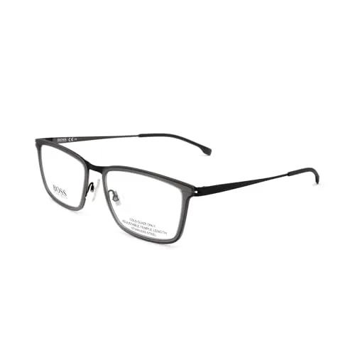 Hugo Boss BOSS 1242 WCN MATTE GREY BLACK Herrenbrille - Verschreibungspflichtige Brillenfassung in stilvollem WCN MATTE GREY BLACK, Größe 56/18/150, mit 2 Jahren internationaler Garantie für höchste Qualität.