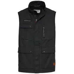 camel active Funktionsweste mit Stehkragen in Blau 4XL - Outdoor-Weste aus 100% Baumwolle, pflegeleicht und ideal für Freizeitaktivitäten, mit praktischen Brusttaschen und regulärer Passform.