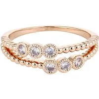 Buckley London Ring aus Messing rotvergoldet mit Kristallen in pink von BUCKLEY_LONDON