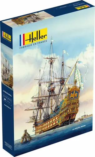 Heller Soleil Royal 1:100 Bausatz - Boote & Schiffe - Maßstabsgetreues Modell des berühmten Segelschiffs Soleil Royal, ideal für erfahrene Modellbauer mit hohem Detailgrad.
