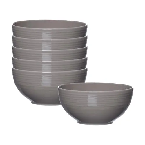 Ritzenhoff & Breker Levi Müslischale 6er Set - Ø 15 cm - Schalen & Schüsseln: Stilvolle Müslischalen aus Porzellan, spülmaschinenfest und ideal für jeden Tisch mit ihrem subtilen Charme und rustikalen Finesse.