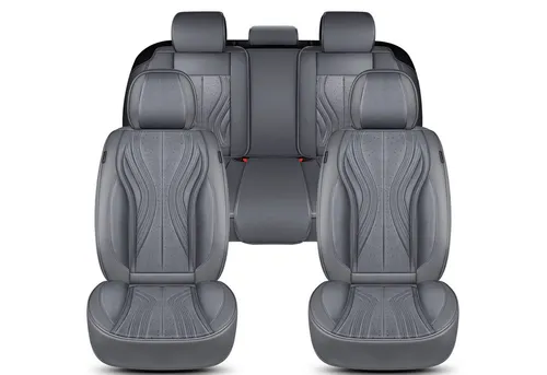 BREMER SITZBEZÜGE Autositzbezug für Skoda Octavia 4 Bj ab 2020 (FM5), Set, 2-tlg., Komplettset Vorne und Hinten, in Grau