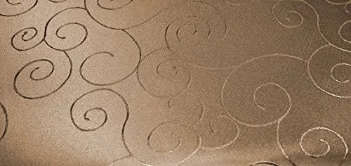 Unbekannt Mitteldecke Tischdecke eckig 90x90 cm Struktur damast Circle bügelfrei fleckenabweisend #1237 (Hellbraun)